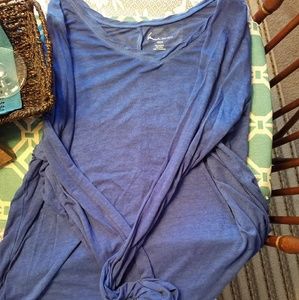 Lane Bryant sheer royal blue shirt